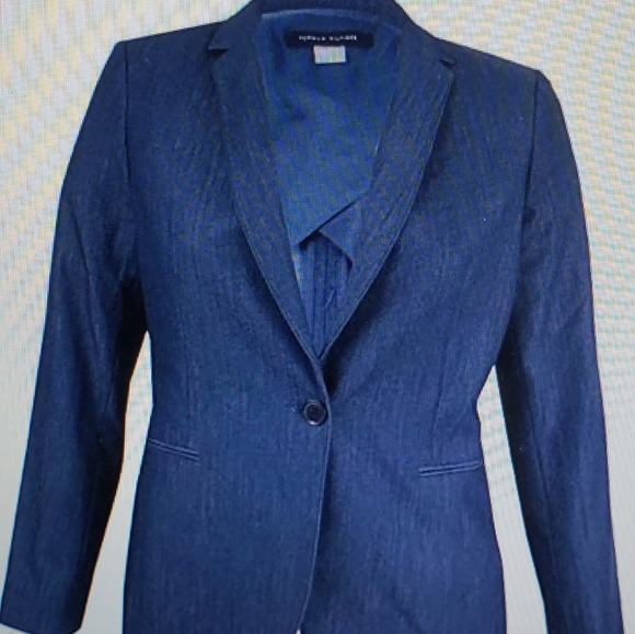 Tommy Hilfiger Women's Denim Blazer One-Button - Picture 2 of 5
